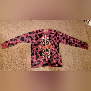 A Bathing Ape Purple Camo Men's Long Sleeve Unused Size Large